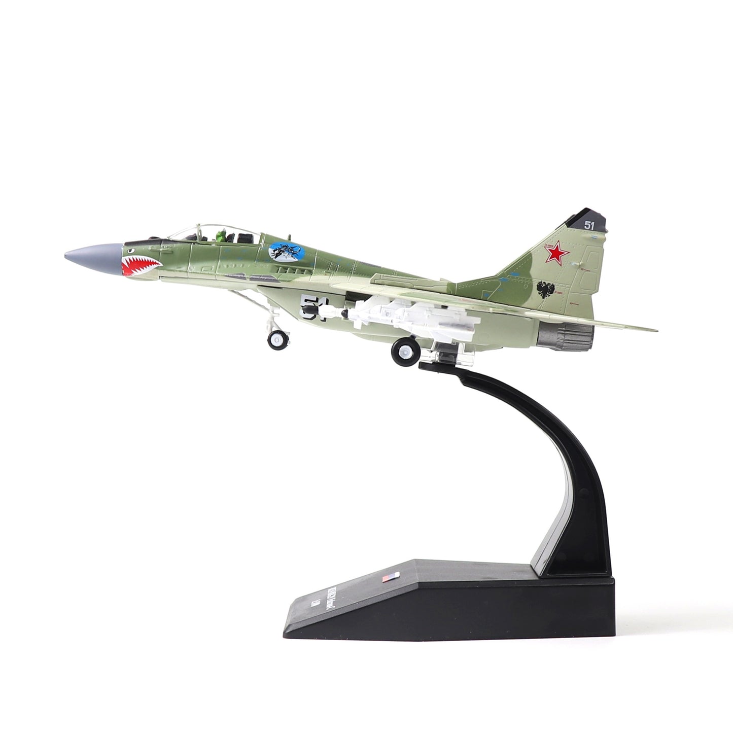 1/100 Scale Mig-29 Fighter Model Kit crafted from alloy, ideal for collectors and gifts, ages 14+.