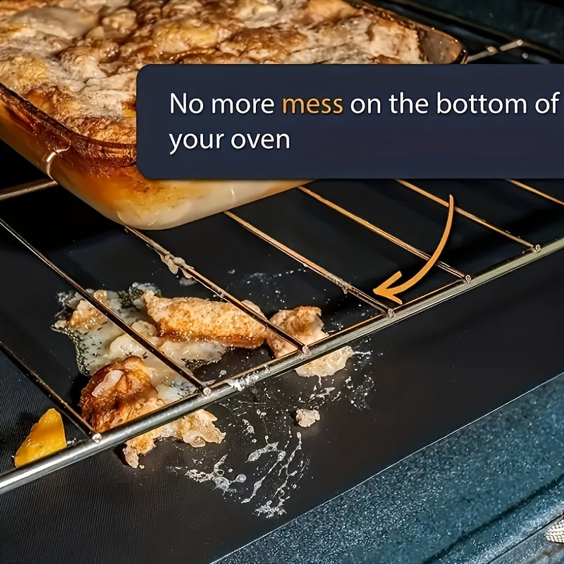 1 piece of Non-Stick Reusable Oven Mat in Black PVC, suitable for use in Electric & Gas Ovens as well as on the BBQ. An indispensable accessory for parties and vacations.