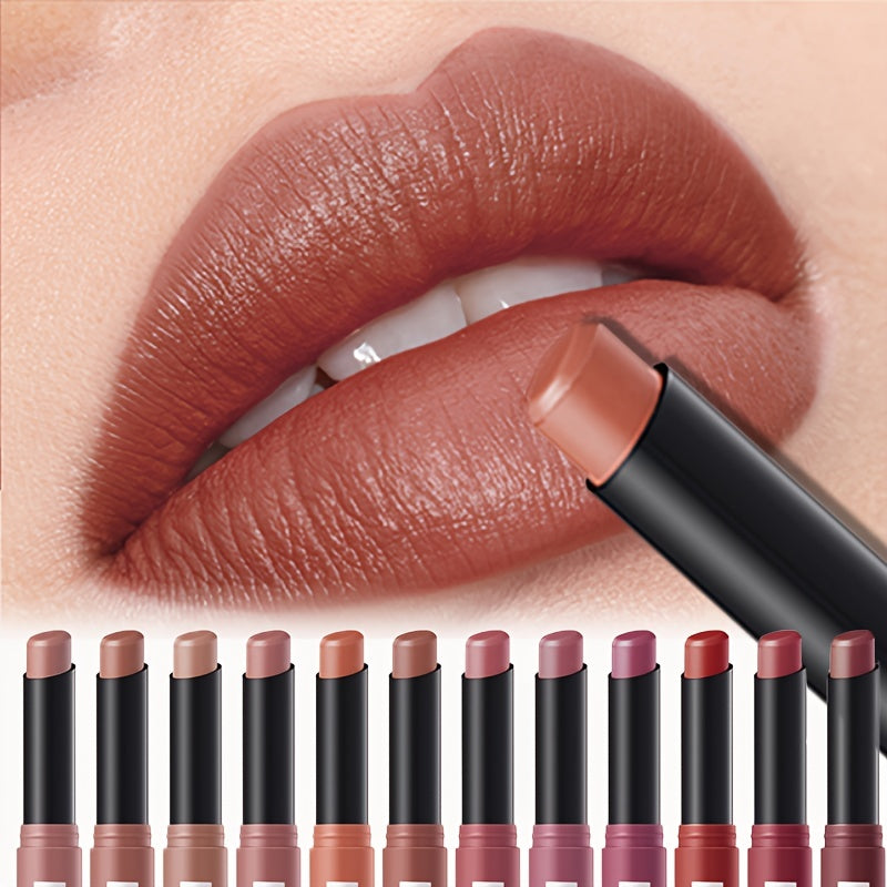 Smooth Velvet Matte Lipstick, Moisturizing, Easy to Apply with Natural Shine.