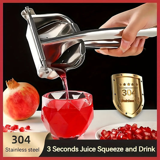 Durable 304 Stainless Steel Manual Juice Squeezer for Separating Pomegranate & Orange Juice, Perfect Kitchen Gadget for Home Use, Essential Kitchen Accessory