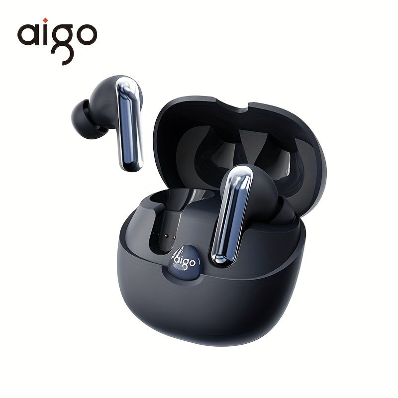 Aigo 5.4 Wireless Headphones with Mic, TWS Sports Earphones, LED Display, Perfect Gift