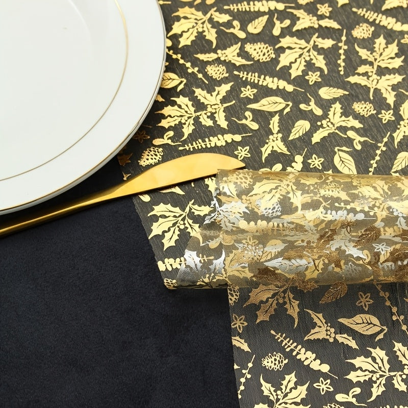 Luxurious golden sequin table runner perfect for elegant celebrations and parties with a glamorous vibe.