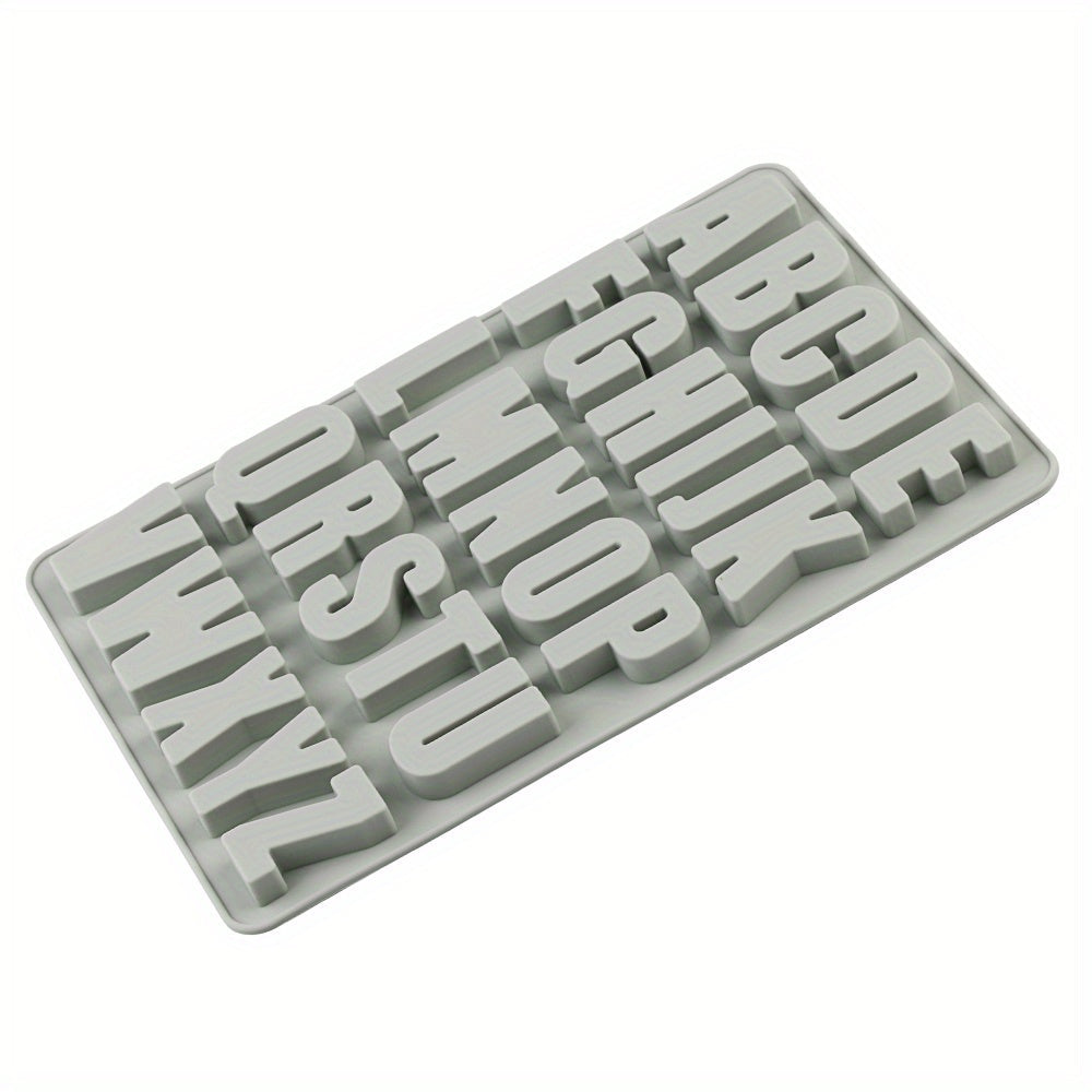 Silicone Mold Set with Large Alphabet Letters - Perfect for Crayons, Chocolate, Biscuits, Ice Cubes, Drop Glue, Handmade Soaps, and Cake Decorating. Ideal for Baking and DIY Projects.