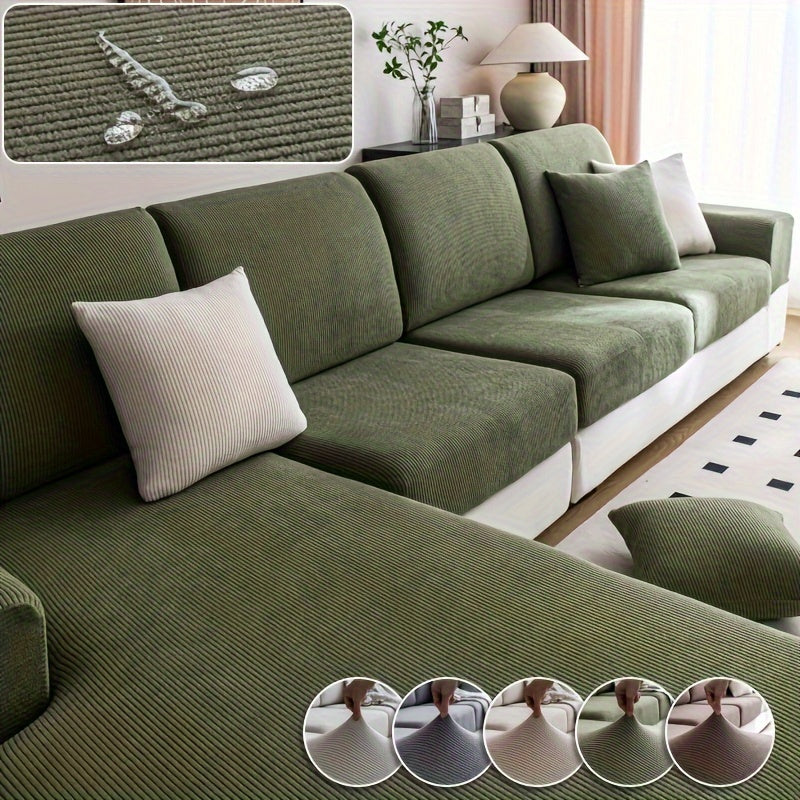 Contemporary Striped Sofa Cover: Pet-Friendly, Non-Slip, Machine Washable for L-Shaped and Single/Double/Triple/Quadruple Seat Sofas, Perfect Christmas Gift