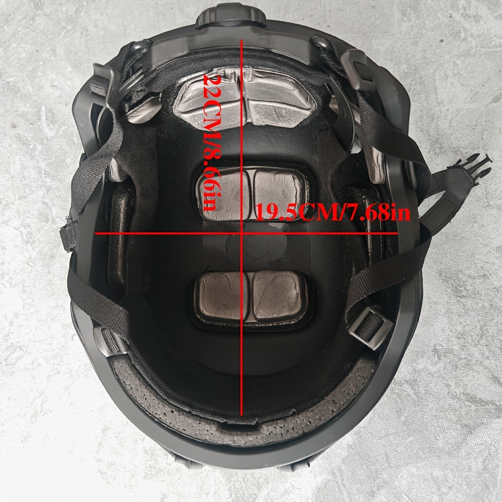 Tactical Helmet FRP with Accessory Rails & Adjustable Straps, 1 Piece of High-Protection Adventure Gear