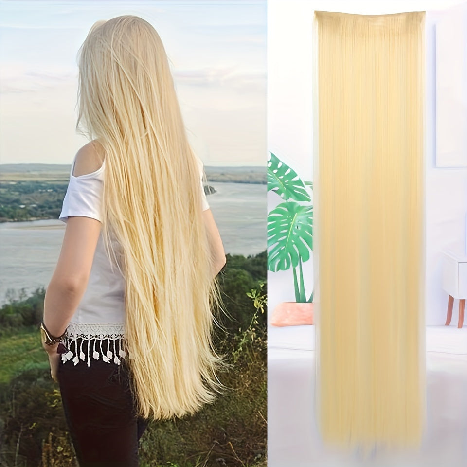 Women's 101.6cm Silky Straight Ponytail Clip-In Hair Extension: Basics Style, Instant Length & Volume for All Hair Types