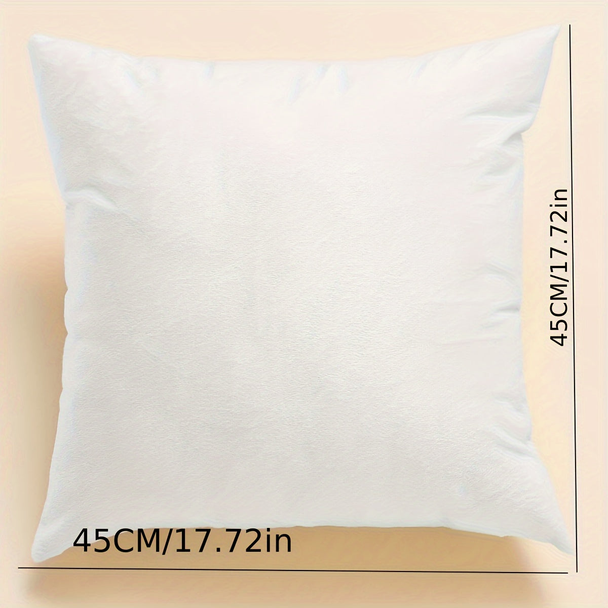 1 White short plush throw pillowcase for home decor (pillow core not included)