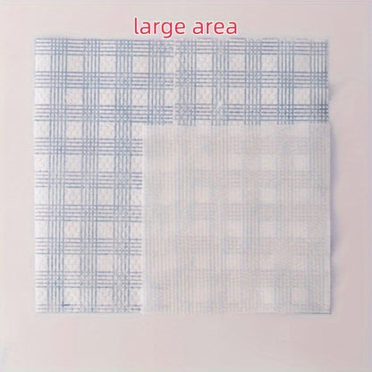 A pack of versatile blue plaid lazy rags for wet and dry use, perfect for cleaning kitchens. These high absorbency cloths are ideal for home and restaurant use as disposable dish towels or paper towels.