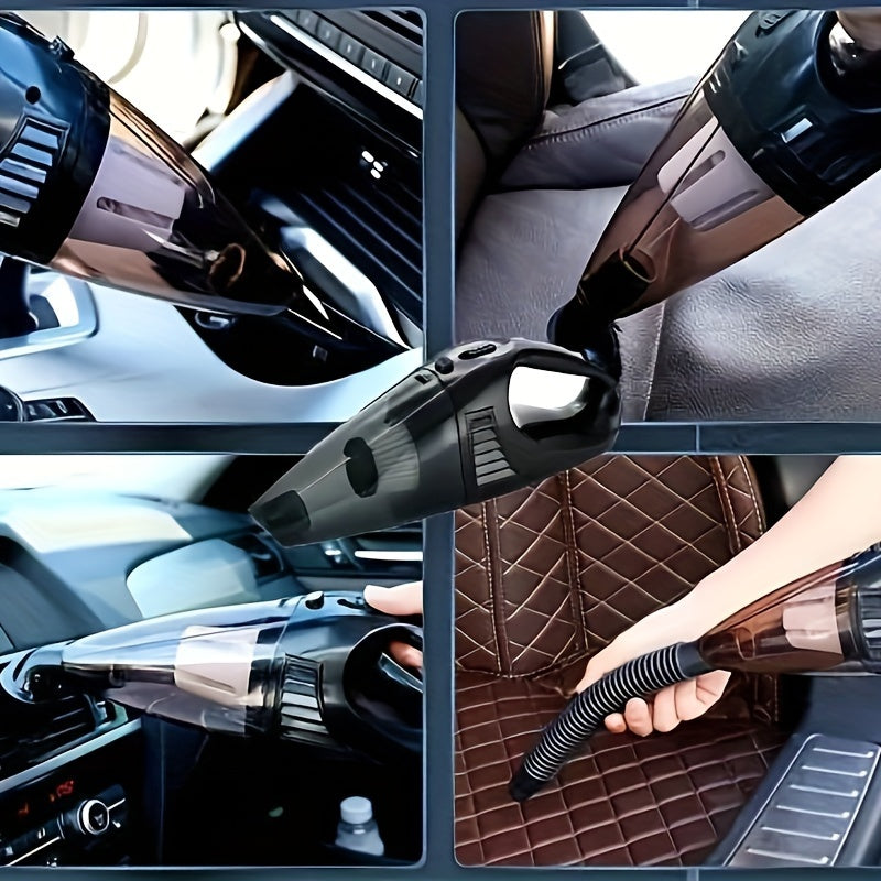 12V Handheld Vacuum Cleaner - Strong suction 8000PA, portable for cars, homes, and pets. Can be used wet/dry with accessories.