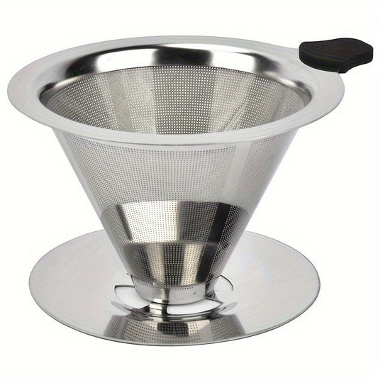 The bases of stainless steel coffee filters are made of stainless steel.