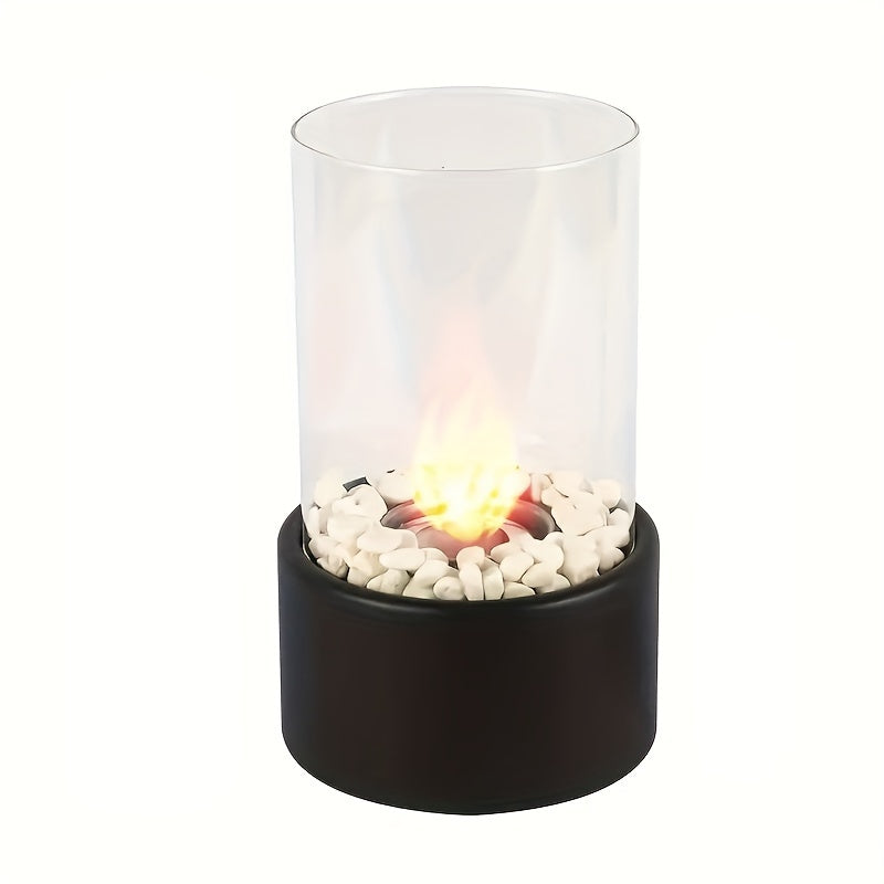 One piece of the Desktop Alcohol Fireplace Light is a portable outdoor metal fireplace light. This indoor stainless steel small portable heating stove features a round glass design, creating a cozy patio atmosphere fireplace that is perfect for home