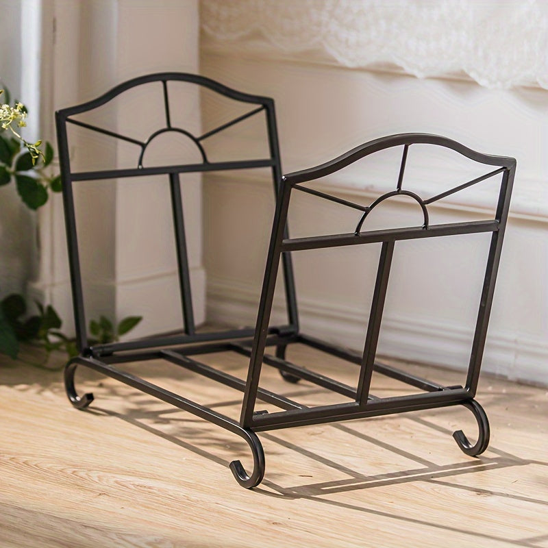 Decorate your indoor space with this stylish American-style iron fireplace log holder, perfect for storing firewood.