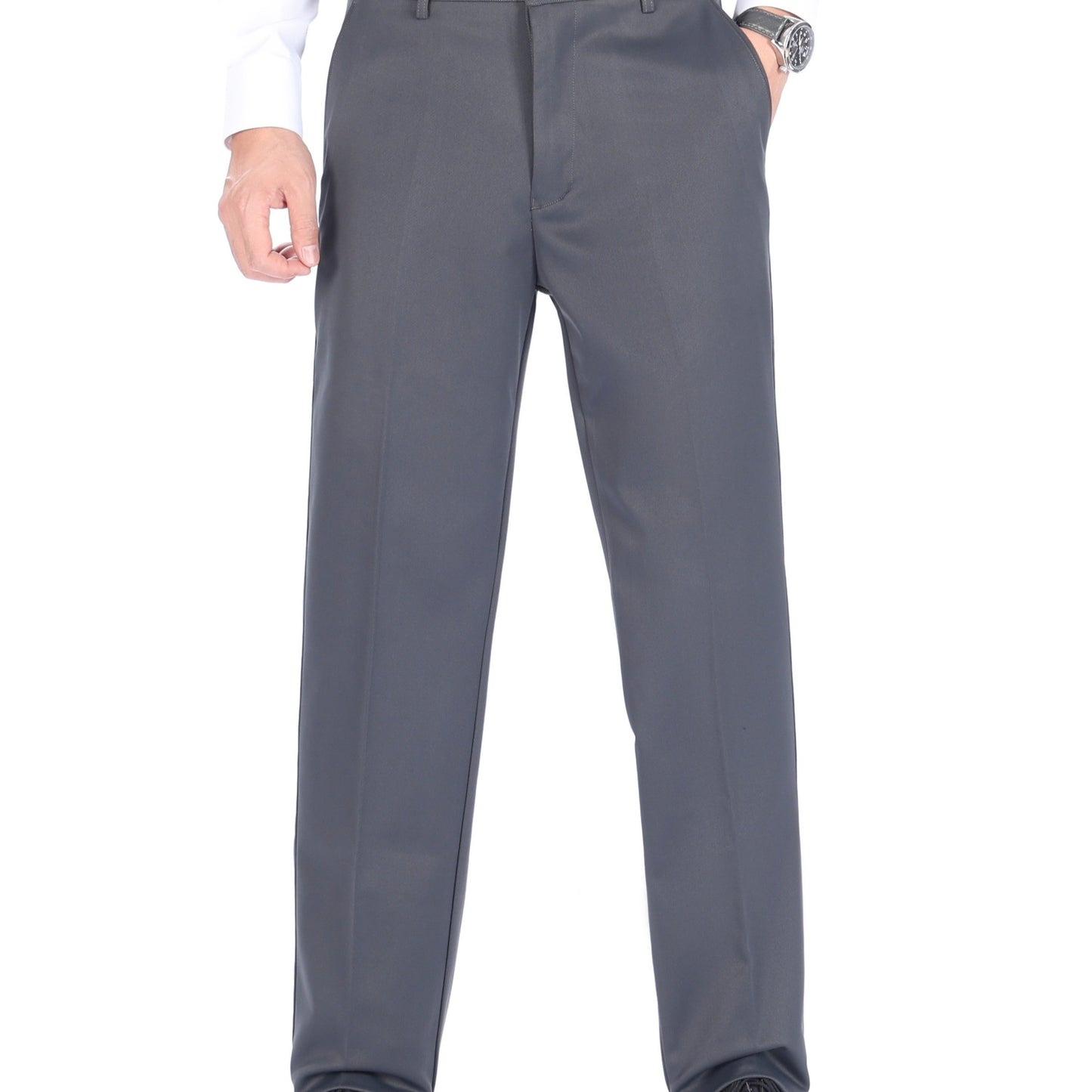 Solid dress suit pants for plus size men ideal for parties, weddings, proms and formal events.