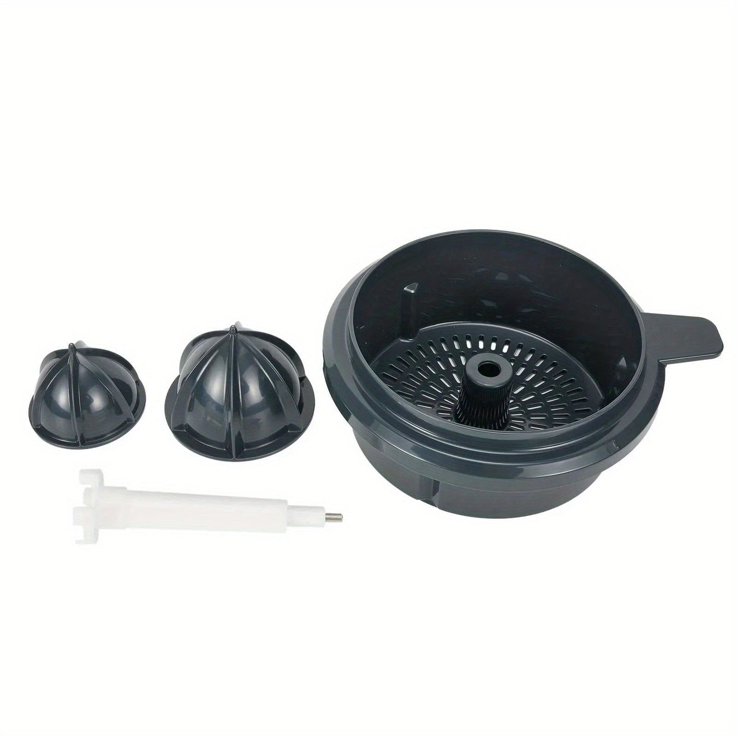 Upgrade your kitchen with the kitchen appliance brand's Juicer Attachment Kit for TM5/TM6. This easy-to-install kit is made from food-grade plastic and is dishwasher safe. Enhance your juicing experience with these multi-functional replacement