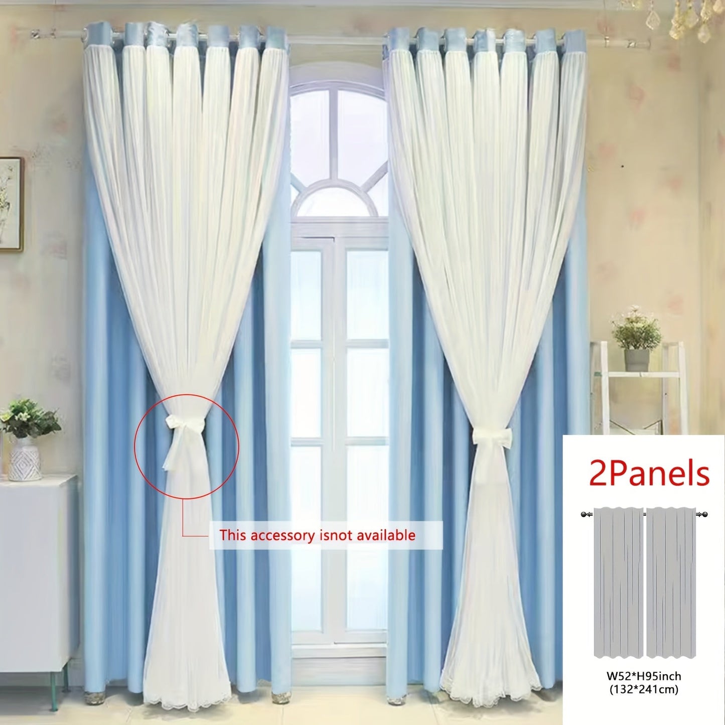 Single-panel Blackout Curtains made with One-layer Cloth and One-layer Yarn, featuring a Modern Simple Style. Ideal for use in Living Rooms, Bedrooms, Balconies, Floating Windows, providing Noise Reduction and adding a touch of Romance to your Home Decor.