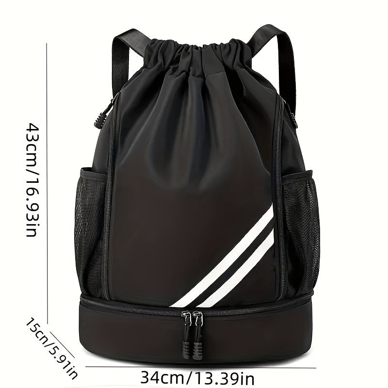 Sport storage backpack with dry/wet separation, perfect for sports fans.