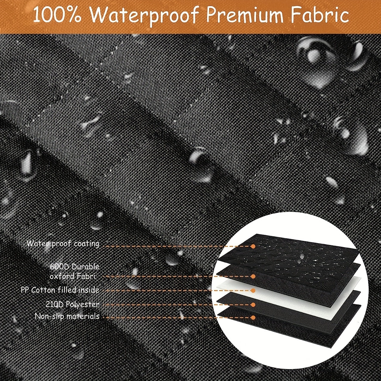 Waterproof dog cargo liner for trunk, water-resistant seat mat, non-slip cargo protector.