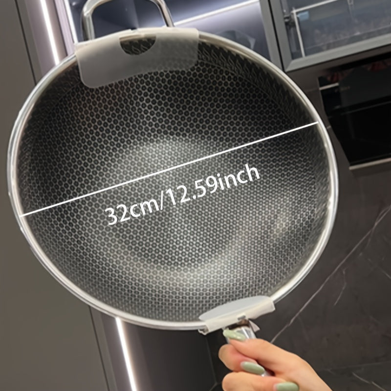 High-Quality Chef's Stainless Steel Frying Pan - Scratch-Resistant, Uncoated with Fast Heat Conduction, Durable and Easy to Clean. Perfect Kitchen Cookware Gift for Culinary Enthusiasts on Christmas and Thanksgiving