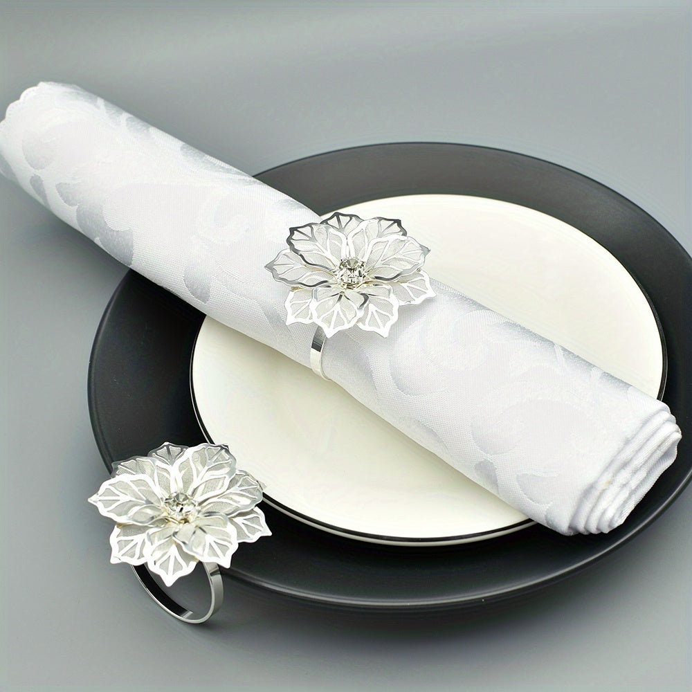 6 Flower Napkin Rings