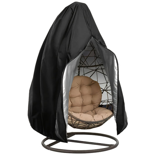 1pc waterproof 210D Oxford cloth swing chair cover for outdoor garden eggshell swing or hanging basket, providing protection from sun and dust.