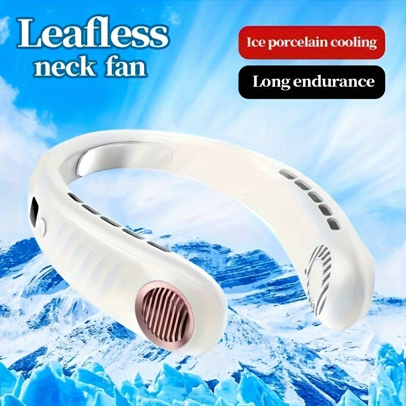 Portable Neck Fan, USB Rechargeable, Ultra-Quiet Personal Cooling Device with Adjustable Settings, Fast Cooling Air Conditioner - Ideal for Students, Outdoor Activities, Travel, Fishing, Camping - Perfect Gift for Birthdays and Christmas - Size: 17.98cm