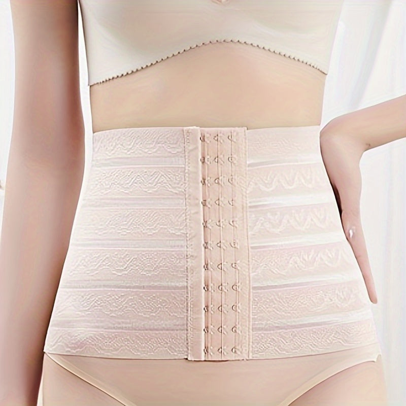 Front buckle waist trainer to slim and control tummy, women's girdle belt for shaping.