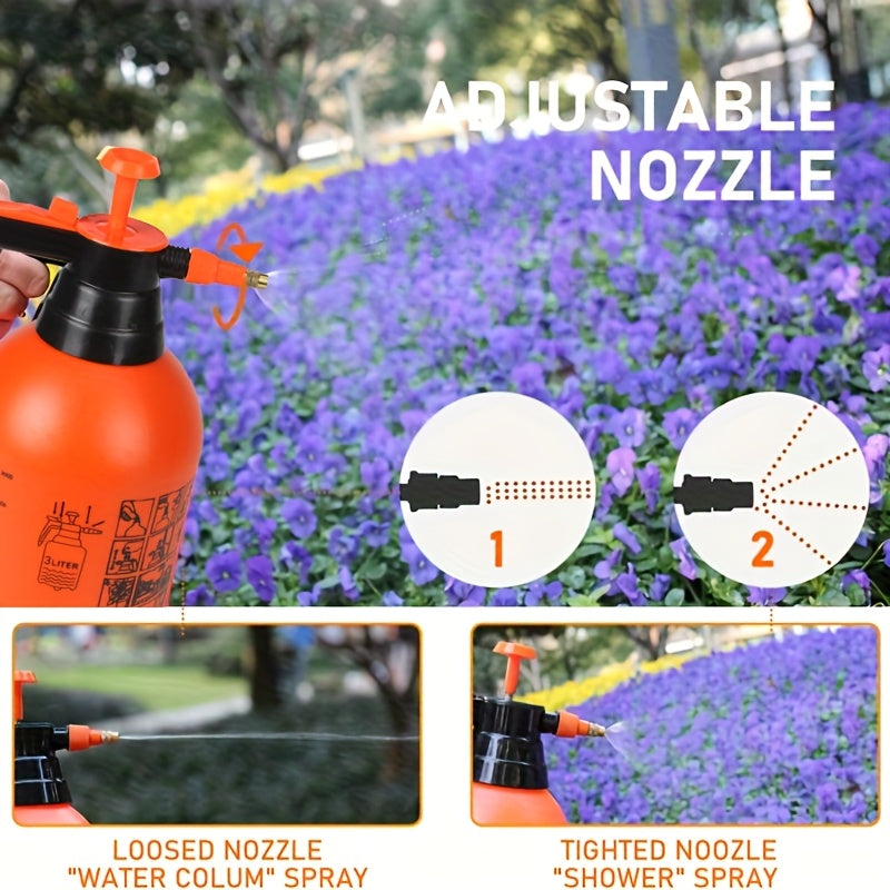 1 Set of 2L/3L Large Capacity Hand Press Water Sprayer - Adjustable with Air Compressed Pump for Gardening and Household Use.