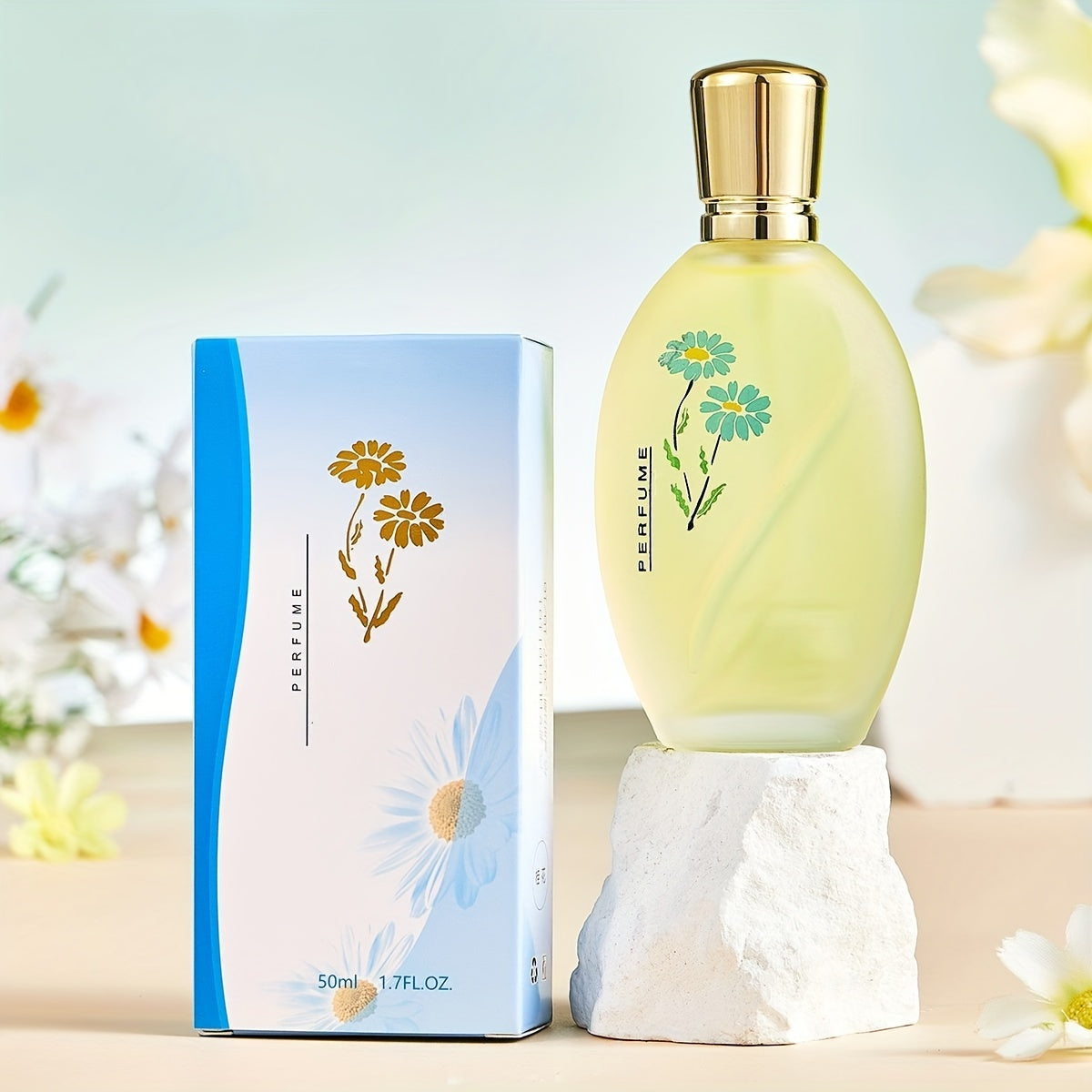 Long-lasting floral eau de toilette spray for women with osmanthus, rose, jasmine, lavender, and gardenia fragrance. Perfect for dating and daily wear, an ideal gift for her.