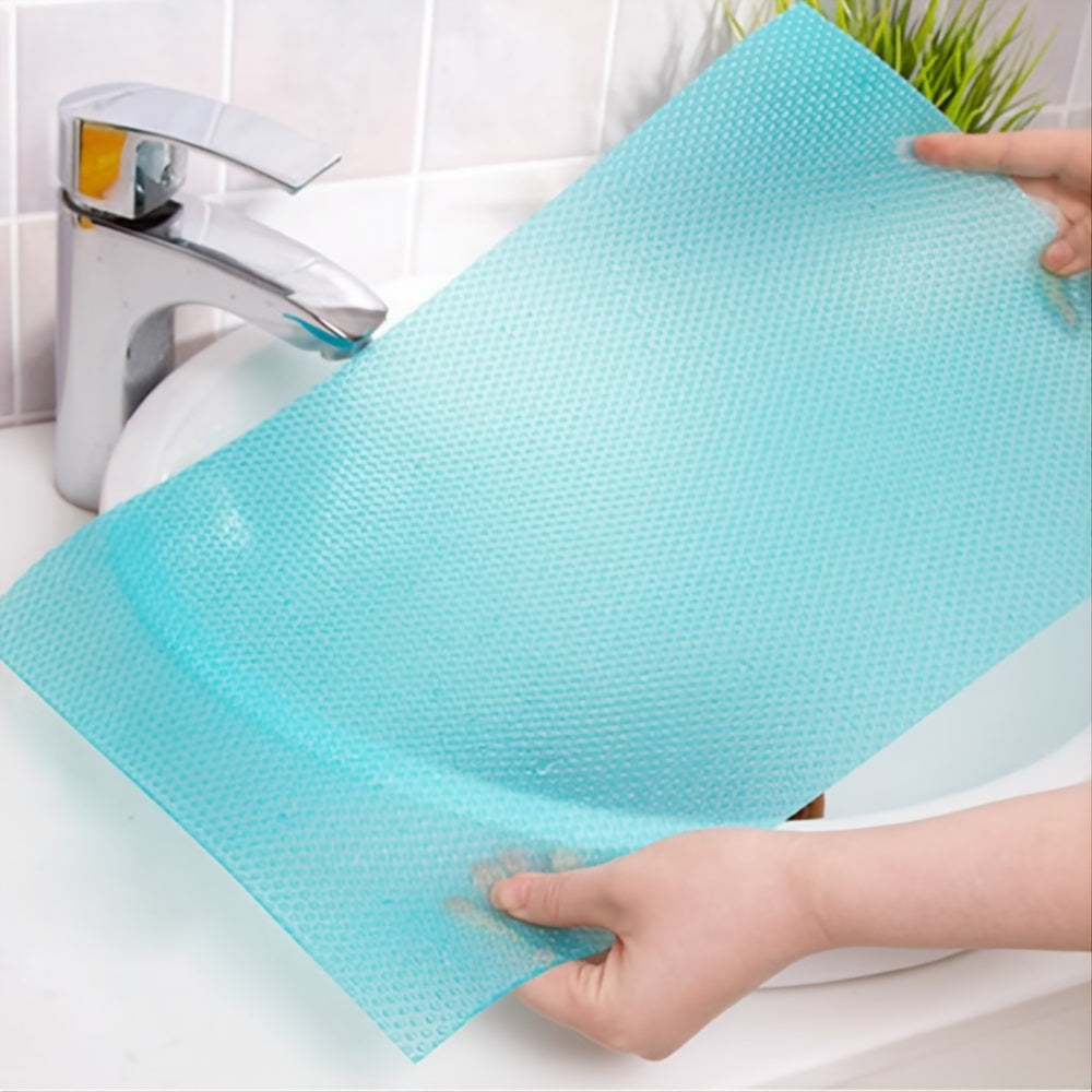 Refrigerator Liner Mats Pack of 1, 4, 8, 12, 16 - Washable, Waterproof, and Oilproof - Ideal for Shelves, Freezer Glass Shelf, Wire Shelving, Cupboard, and Cabinet Drawers