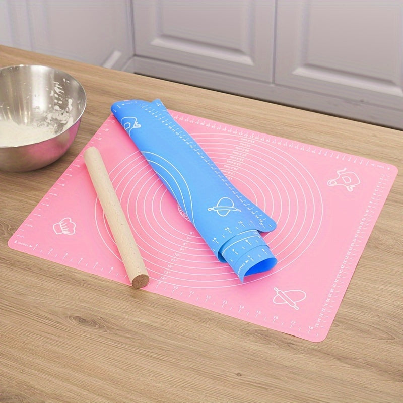 Silicone Baking Mat: Extra Thick with Measurements for Non-Slip, BPA-Free Aseptic Surface - Perfect for Pizza & Cake Dough Rolling - Must-Have Kitchen Tool for Kneading, Measuring, and Cooking