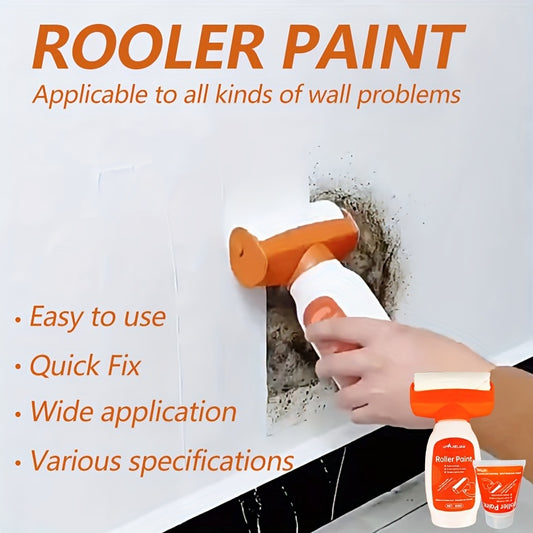 Multi-specification Quick Fix Wall Paint Roller made of durable PP material, perfect for easy application in home repair, graffiti removal, and wall renovation, with white stain remover.