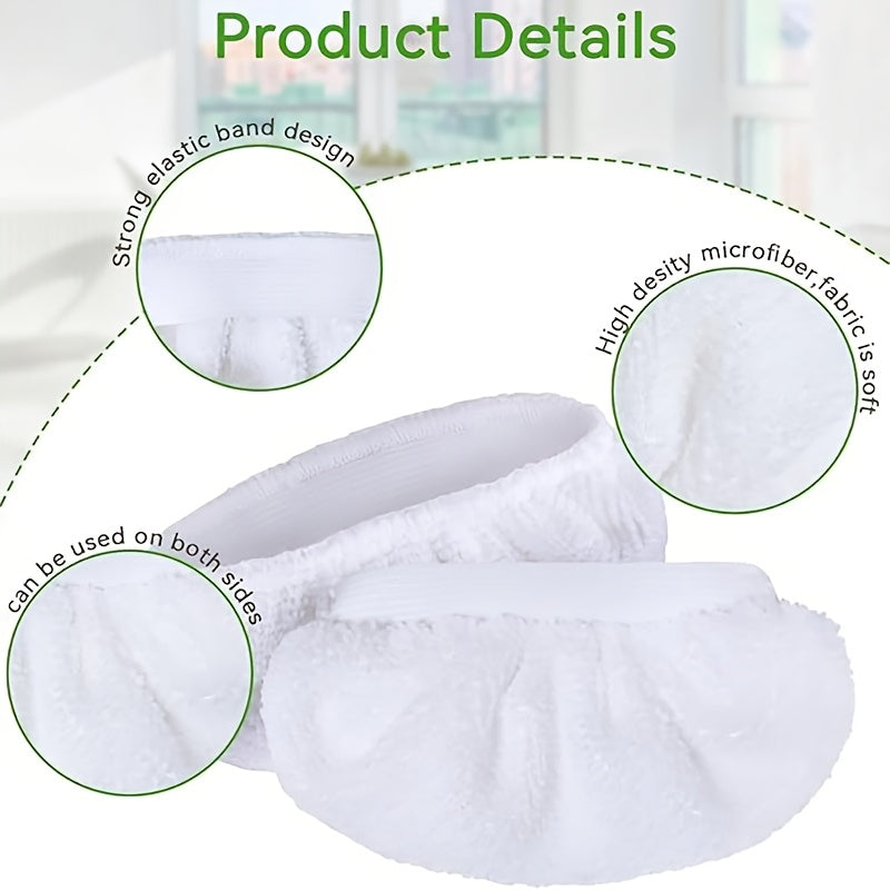 Universal Microfiber Steam Mop Pads 4-Pack, Washable Reusable Cloths for Handheld Steam Cleaners, Compatible with Most Models of Steam Mops