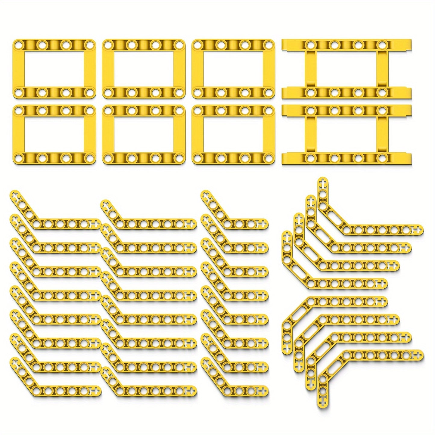 40 piece set of Technical Parts Beams for DIY building blocks, including Angular Beam Frame and Liftarm Brick accessories.