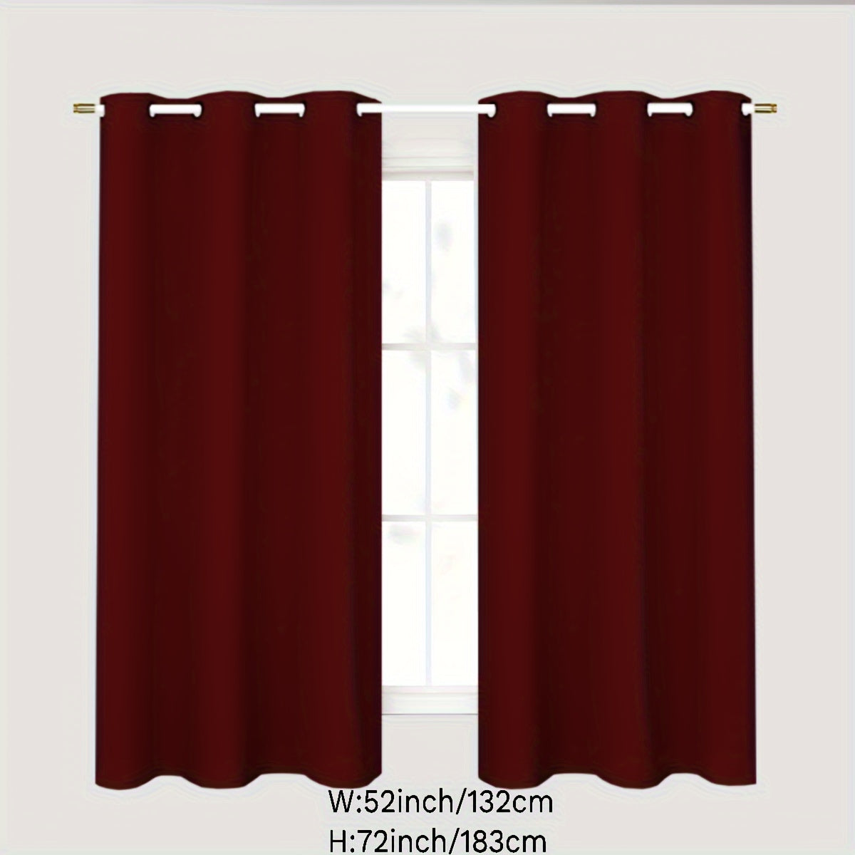 Blackout curtains in gray for a 1PC bedroom with grommets, offering thermal insulation, energy savings, noise reduction, and complete darkness. Ideal for living room use.