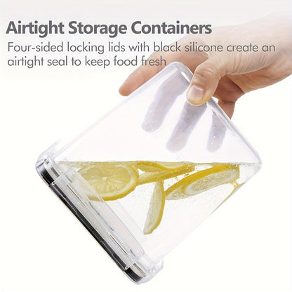 6/12pcs Cereal Storage Container Set 1.6L/54oz, BPA Free Plastic Airtight Food Storage Containers with Labels, RV Organization Essential.