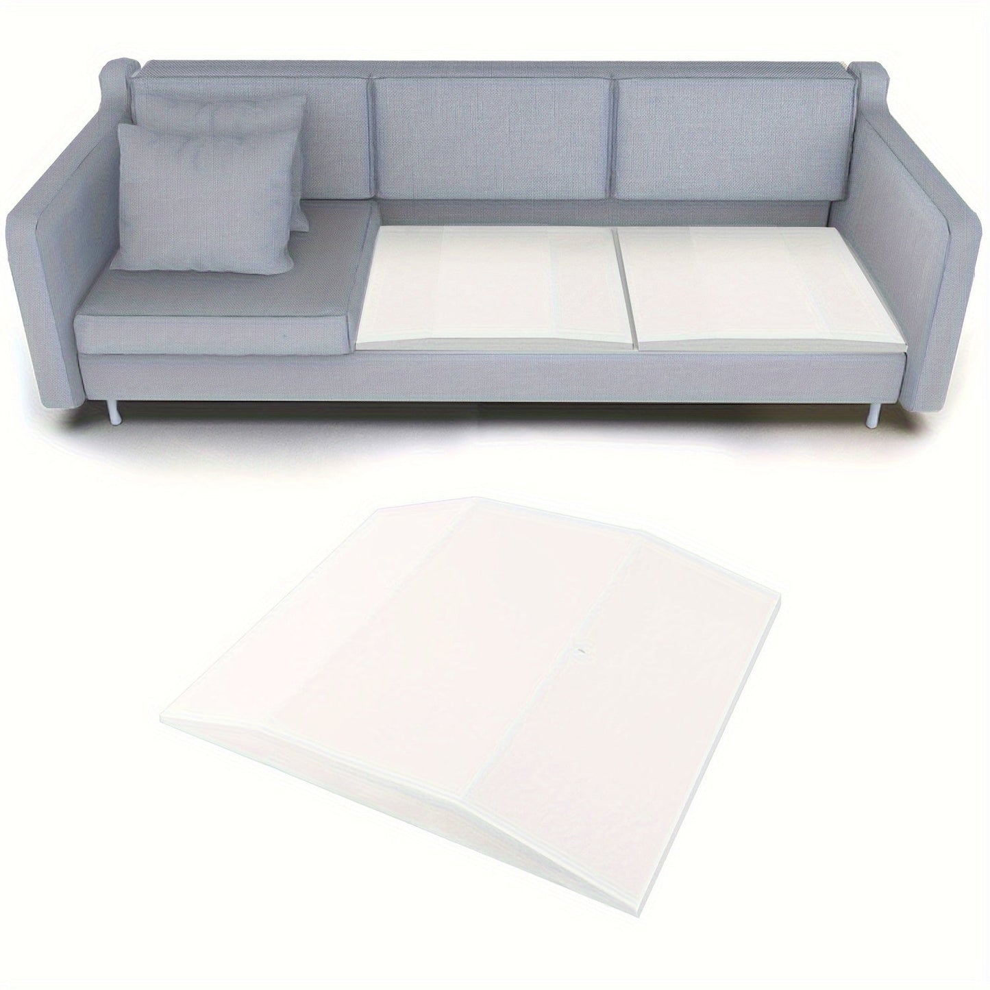 White Sofa Support Cushion made of High-Density Polyurethane - Measures 50.8cm x 50.8cm - Firm Upholstery Foam Insert for Sagging Sofas - Non-Wood, Electricity-Free Solution for Love Seats and Armchairs - Ideal for Couch Repair.