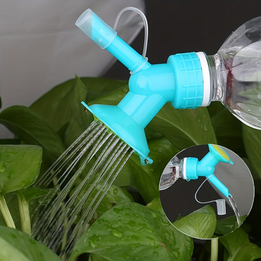 Dual purpose spray tip for soda and beverage bottles, perfect for flowers and gardening, comes in random colors.