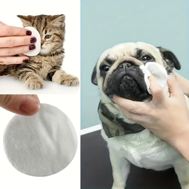 200 pieces of pet eye wet wipes for cats made of durable polyester material, safe for removing tear stains.