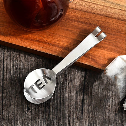 Durable Stainless Steel Tea Bag Squeezer - A Handy Kitchen Tool for Effortless Leaf Release, Ice & Sugar Handling - Rust-Resistant, Easy to Maintain, Versatile Tea Bag Tongs and Strainer Clip - Premium Quality