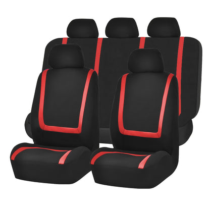 U-Design polyester car seat cover fits 5 seats.