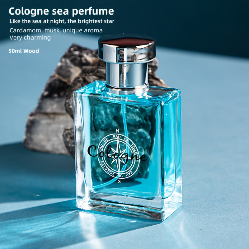 50ml Cologne Ocean Perfume, perfect for Men and Women for parties and dates. Enhances temperament with its woody floral fragrance, suitable for room and bedroom. Long-lasting scent with a