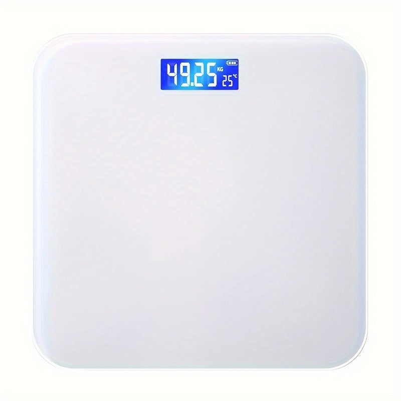 Smart digital bathroom scale with USB rechargeable LCD display, operating voltage ≤36V, lithium polymer battery, max capacity 180kg, power display function.