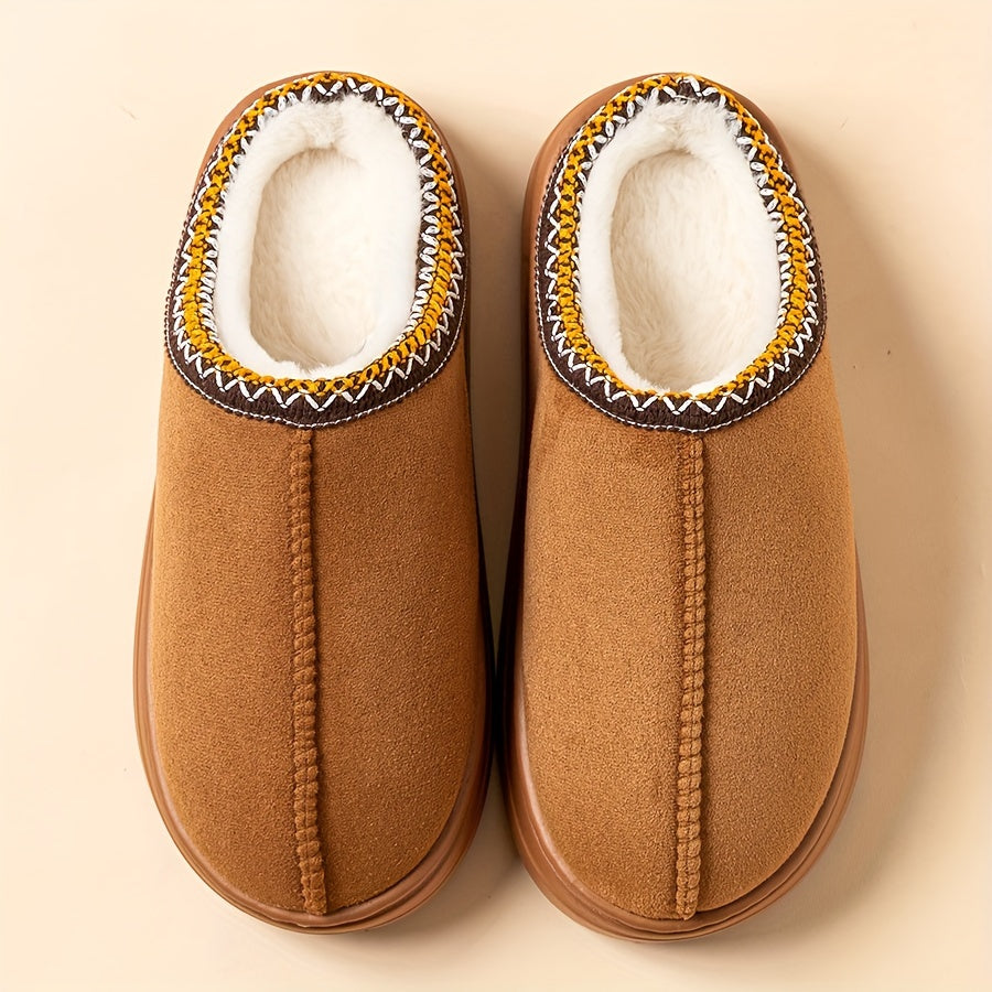 Stay warm and cozy with our unisex winter slippers. Corduroy material, non-slip sole, breathable comfort, universal fit, and fabric liner ensure maximum warmth and comfort. Perfect for