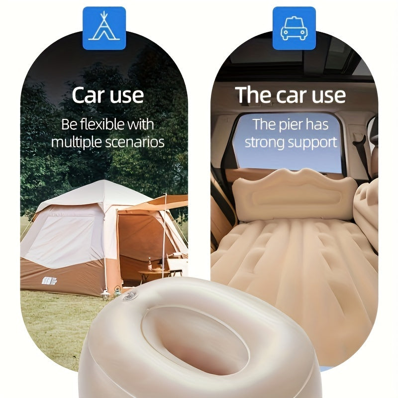 Thick inflatable cushion that is convenient and portable for car travel.