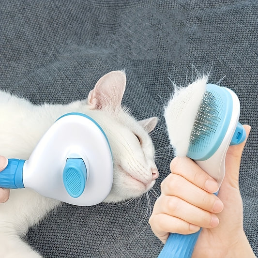 Cat and dog grooming tools: comb, fur remover, floating hair cleaner.