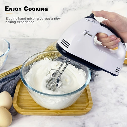 1 Electric Mixer with 7-Speed Handheld Whisk, Electric Egg Beater, Kitchen Appliance Mixer for Auxiliary Mixing in Kitchen Bowls