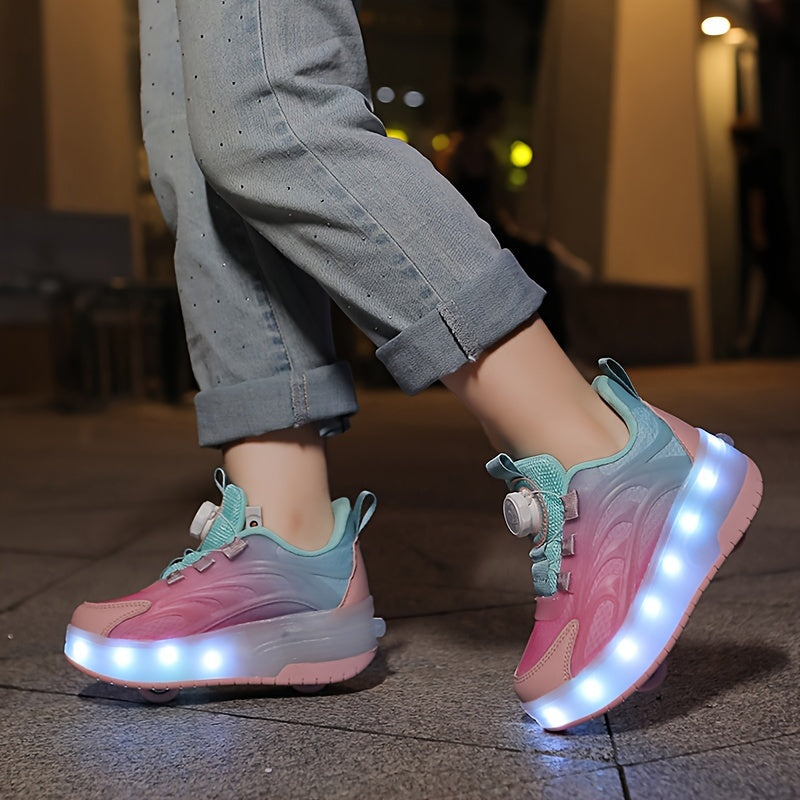 Trendy low-top glowing skate shoes are lightweight and versatile, perfect for both boys and girls in any season. They are durable, slip-resistant, and suitable for indoor and outdoor use.