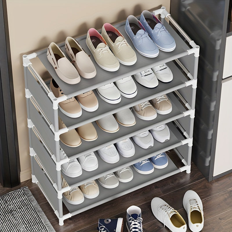 Versatile Non-woven Shoe Rack with Dust-proof Cover, Perfect for Organizing Shoes in Home, Bedroom, Dormitory, or Cabinet. Provides Economical and Simple Storage Solution.