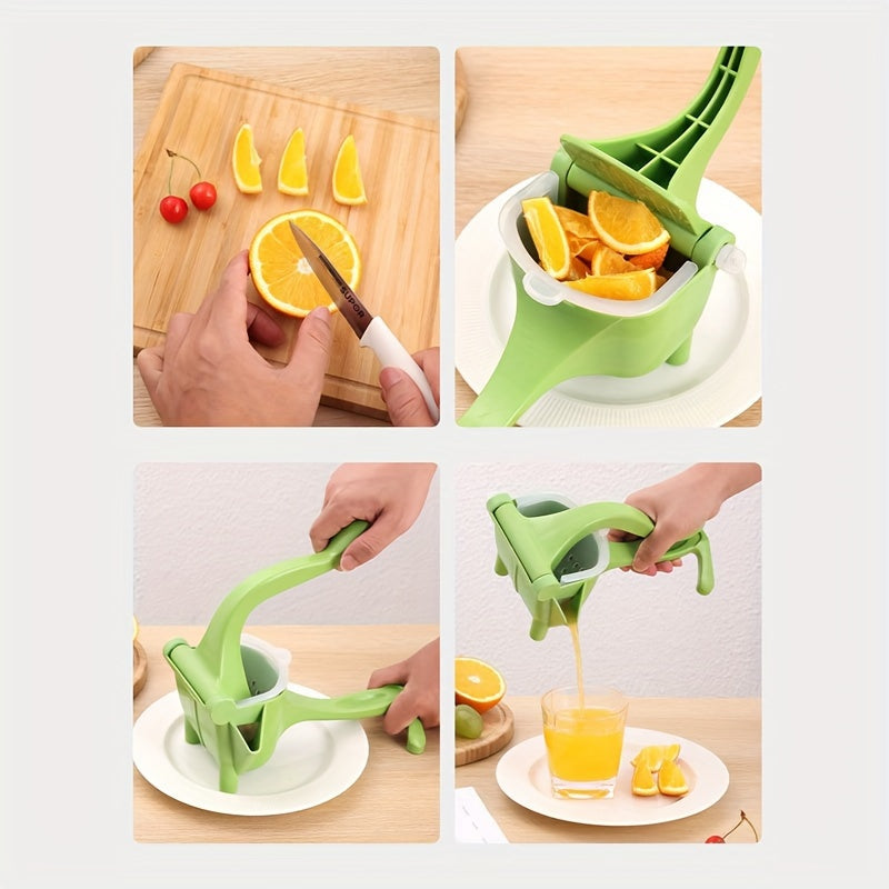 Versatile Manual Citrus Juicer for Lemons, Oranges, and More - Handy Household Squeezer made of Sturdy Plastic with Residue Separator - Perfect for Parties and Celebrations