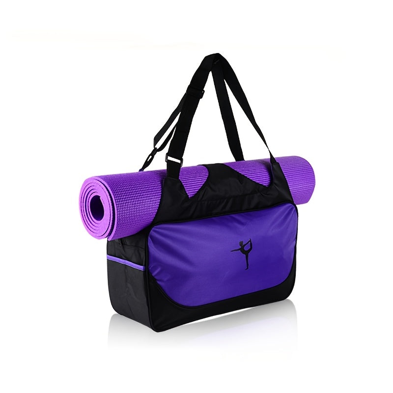 Nylon sports duffle bag with large capacity - versatile for yoga, fitness, gymnastics, and dance, durable and lightweight.